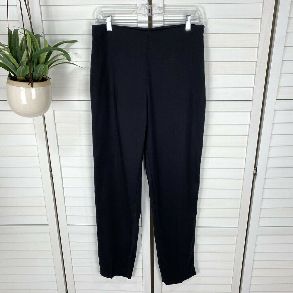 Lior Paris Black Depose Classic Pants Side Zip Split Cuff Womens Size T2 US 6